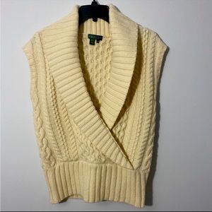 Lauren Jeans Company Wool Sleeveless Sweater Vest
